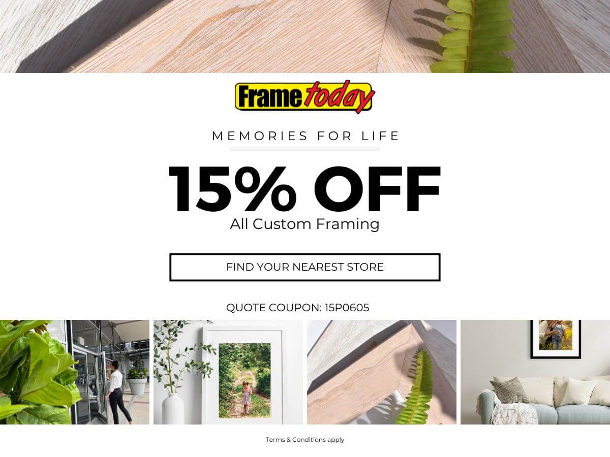 Save 15% off picture framing