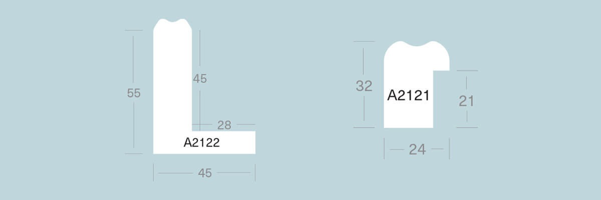 Antons bamboo frames A2122 and A2121