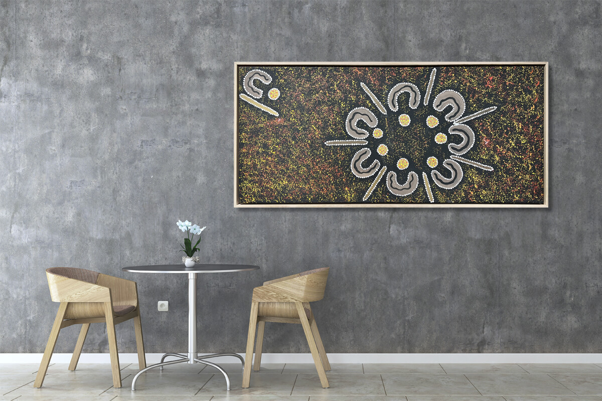Canvas in contemporary float frame