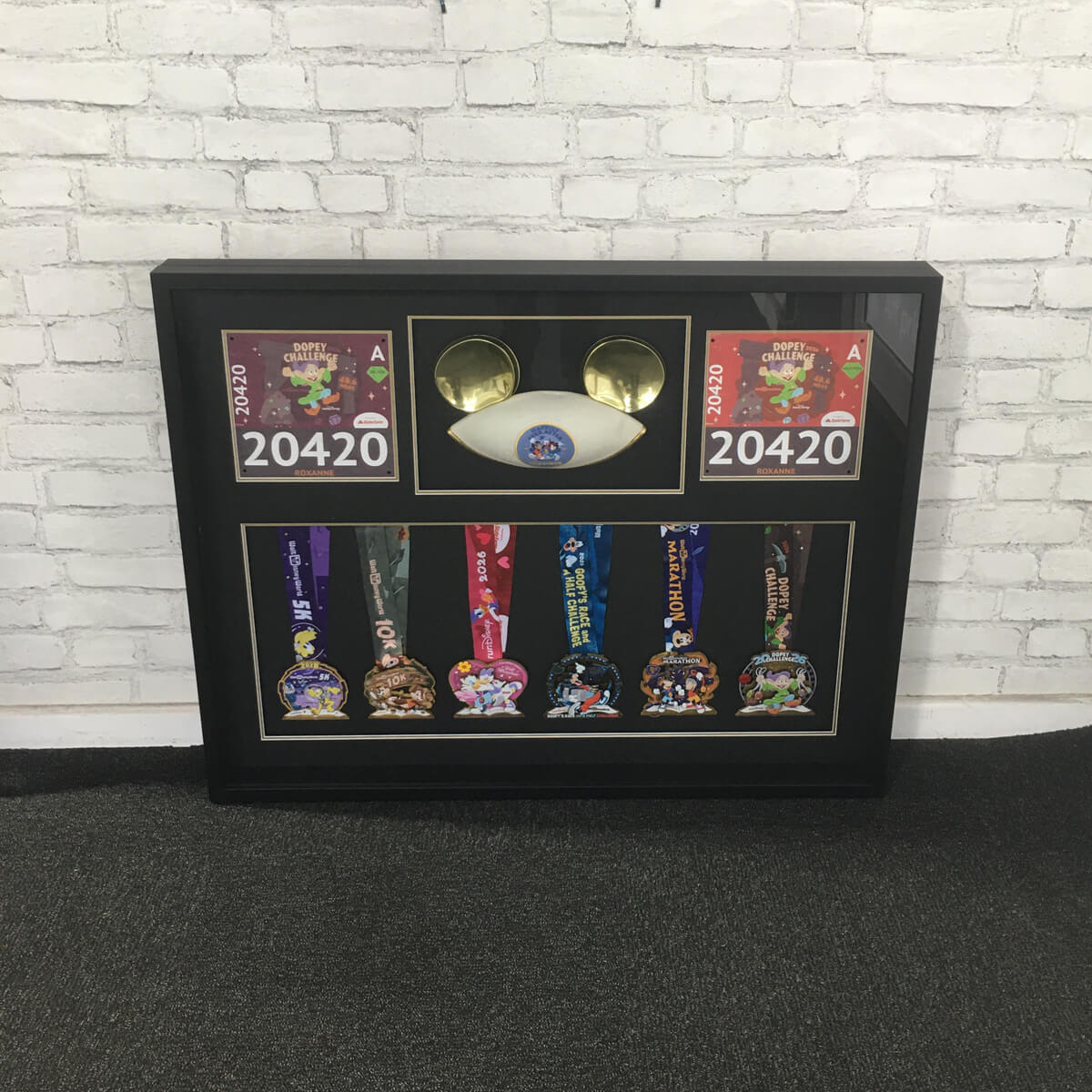 Framed Disney medals