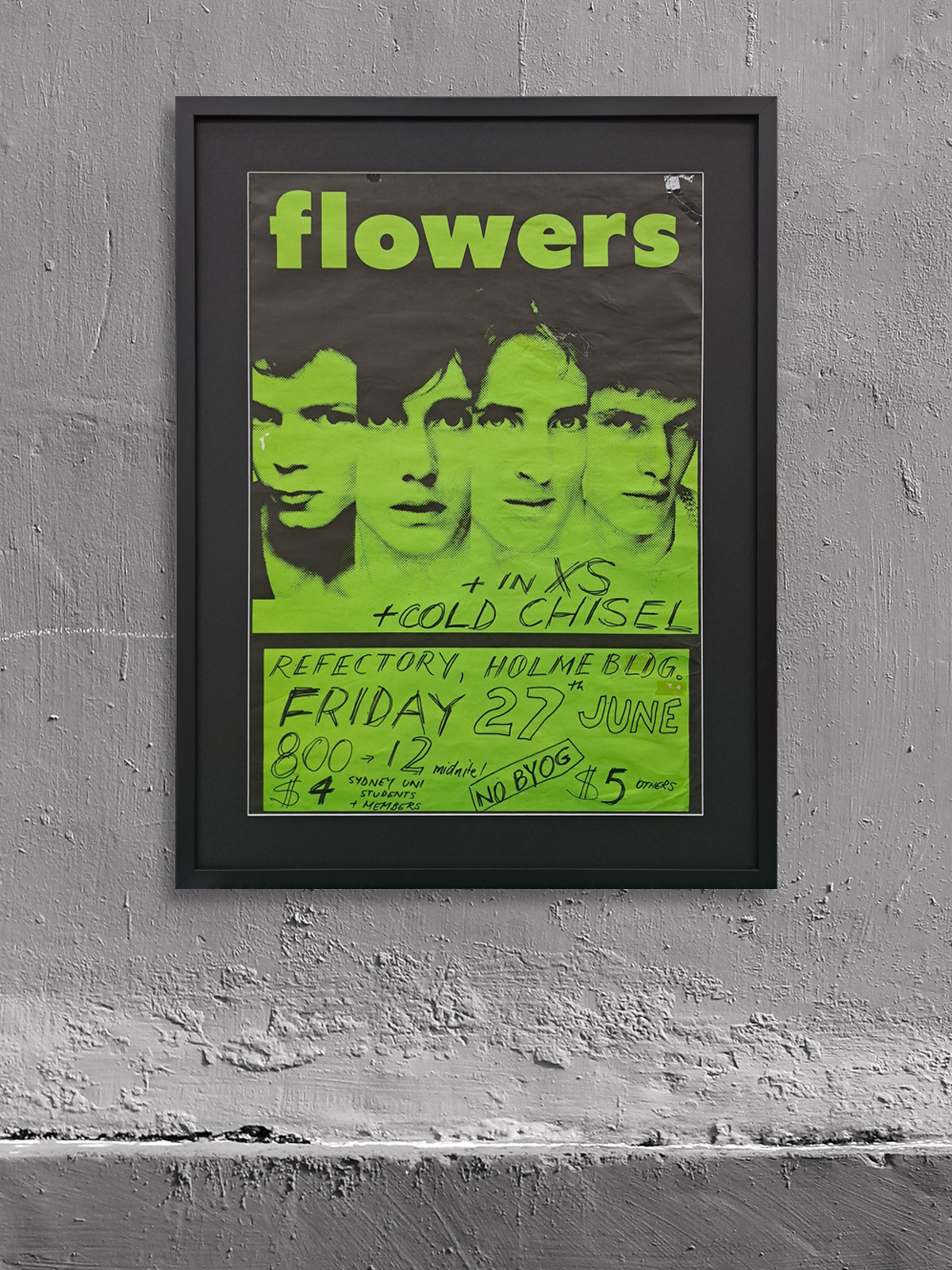 Framed Flowers pop rock poster