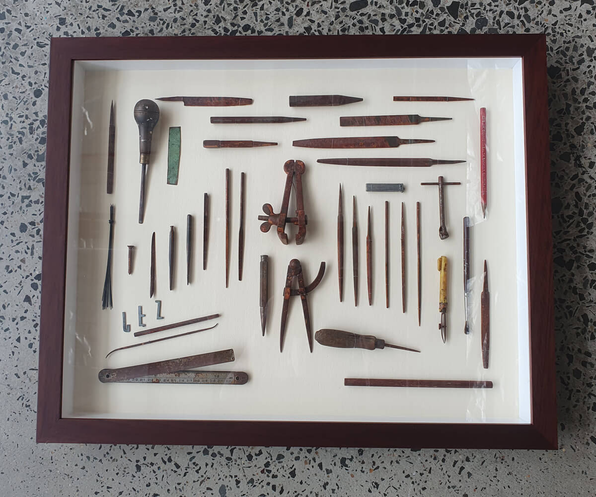 Old tools framed