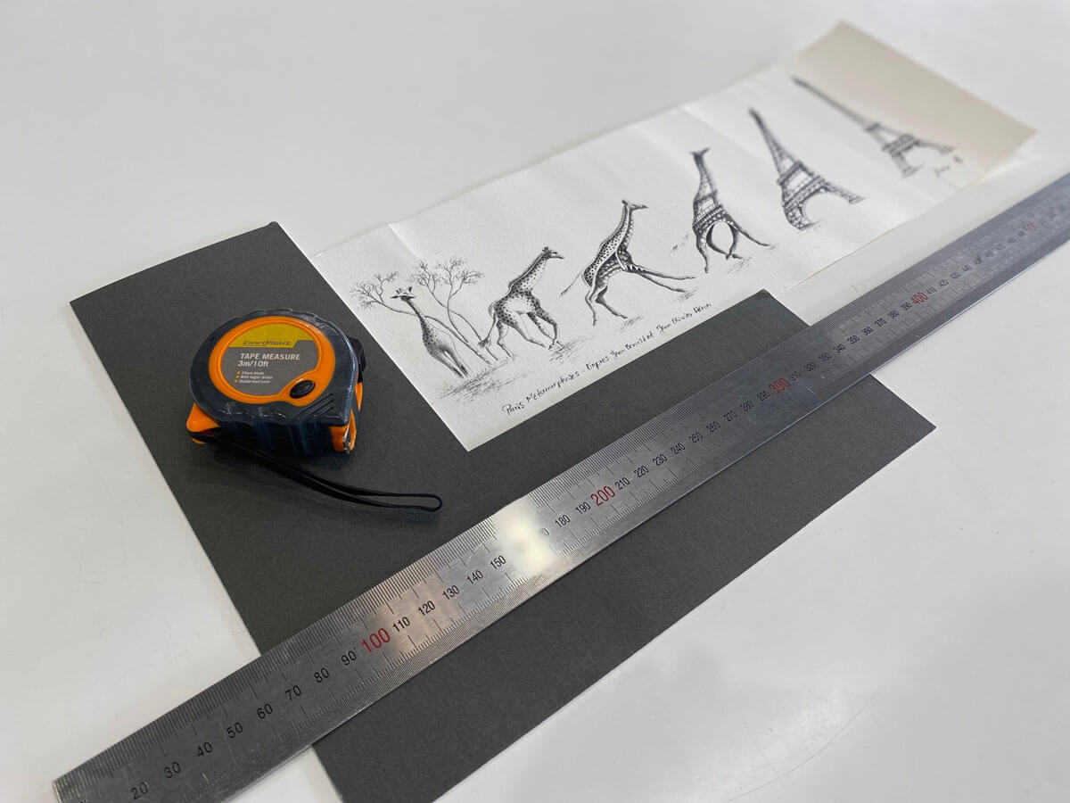 measuring artwork in mm