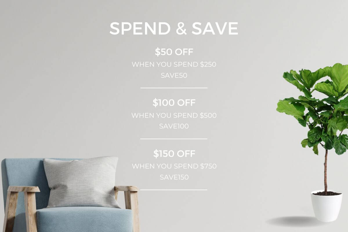 Spend & save sale now on