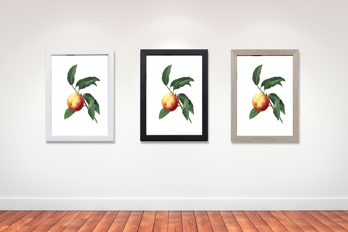 White black oak picture frames comparison White, black or oak frame comparison